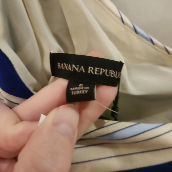 Banana Republic One Strap Striped Midi Dress NWT Size 6 - Picture 4 of 9